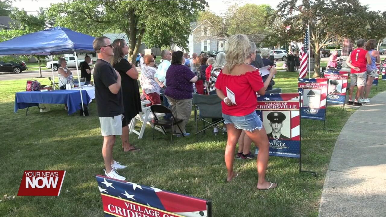 Cridersville Historical Society unveils local veteran banners at ceremony in their honor